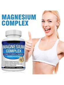 Selling Fast!Toplux 3Pack Nutrition Magnesium Complex 1000mg Supports Elemental Magnesium New. Women's Health. - 1瓶 - 查看 4