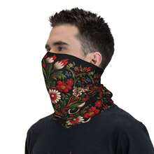 Scarf Neckerchief Face Mask Made Of Featuring A Traditional Portuguese Folk Embroidery Design - Multicolor - View 4