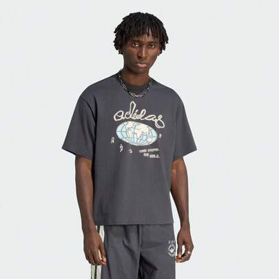 Adidas Originals 男士 ILLUST GFX TEE 短袖T恤，针织无领短袖 TKU9206