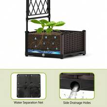 strundghti Black Metal Garden Arch With 2 Built-In Planter Boxes, Weather-Resistant PE Coated Trellis For Climbing Vines And Flowers, Outdoor Archway For Patio And Garden - A - 查看 4