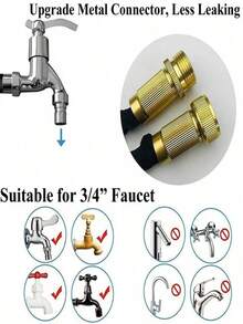 Expandable Garden Hose, Durable Waterproof Hose With Triple Expansion Function, Comes With Spray Gun And 7 Function Adjustment, Black - Multicolor - View 4