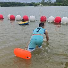 1个便携式漂浮气囊，橙色防水游泳浮标，旋转式气嘴可用嘴吹气，松开气嘴即可放气，气嘴无需拆卸，沙滩必备，泳池漂浮垫 - 橘色 - 查看 8