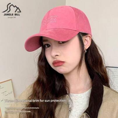Mũ lưỡi trai kiểu cổ điển, bạc màu, chống nắng, unisex, chu vi vòng đầu lớn.