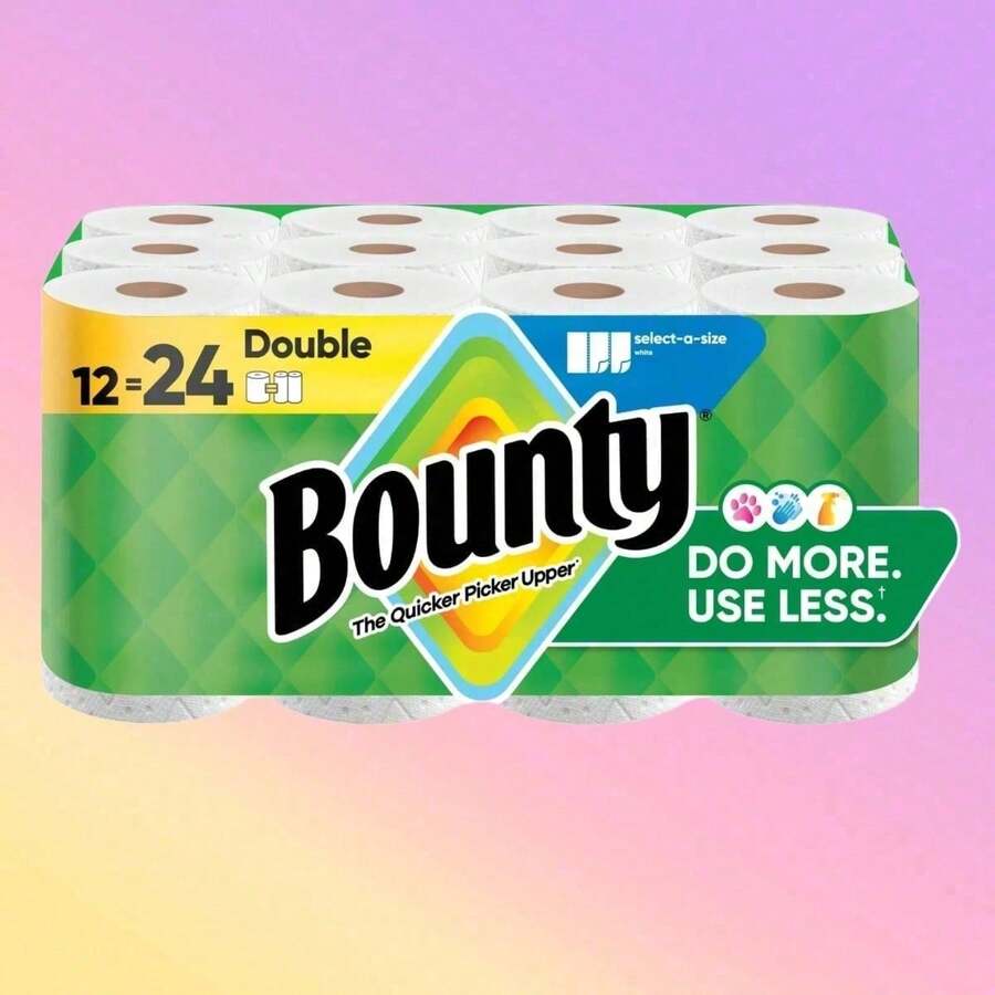 Bounty Paper Towels Select-A-Size Print,Our Toilet Paper Rolls Feature A Powerful Cleaning Corrugation Design That Removes More Dirt With Every Wipe, Effectively Eliminating Residue And Reducing Odors. - 1 - 查看 1