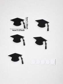 5pcs Black Felt Graduation Hat Party Decorations Graduation Cap Drink Straws Toppers Elegant Party Accessory Graduation Themed Straw Toppers Black Felt Graduation Cap Design With Tassel Detail For Graduation Party Drinks Photo Booth Prop Fun Party Supplies Table Decor Graduation Ceremony Accessories For Drink Stirrer - Black - View 13