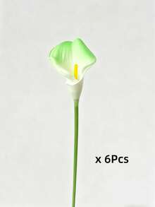 MEHELANY 12/6/1pc 35cm 白色人造馬蹄蘭花，PU仿真馬蹄蘭人造花束，適用於居家婚禮裝飾、室內外裝飾、花園裝飾、派對裝飾、波希米亞風格裝飾、節日派對裝飾、母親節生日慶祝、日常約會禮物 - 淺綠 - 查看 8