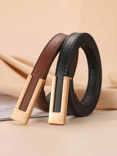 Thắt lưng nữ tối giản, thanh lịch làm từ chất liệu hợp kim, màu trơn, phù hợp cho phụ nữ trẻ và trung niên, tôn lên vẻ quyến rũ nữ tính. Thắt lưng mỏng với khóa hình chữ U, dễ dàng phối cùng quần/váy cổ điển, thích hợp cho công sở, trường học, mùa hè, thời trang, giới trẻ, hoạt động ngoài trời, kỳ nghỉ, du lịch, đường phố, phối đồ, mùa tựu trường và các dịp khác.