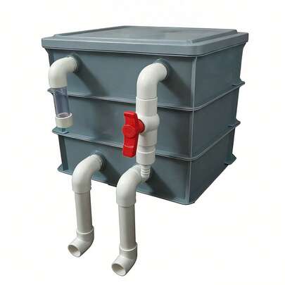 Turtle/Fish Tank Filter With Cover, Circulation Box Filter, Top Filter Water Circulation System, Fish Tank Filtration, Aeration And Bacterial Culture, Biochemical Filtration System, Fish Tank Circulation Filter