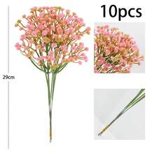 40 件/20 件/12 件/6 件塑料人造满天星花束 - 逼真纹理人造花，人造满天星花，大尺寸人造蓝色满天星花，母亲节，复活节 - 粉色 - 查看 11