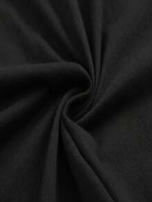 Women's Retro Airbrush Graphic Short Sleeve Tee Cute Knot Hem Top For Women Casual Girly Daily Summer Wear With Big Mama Heart Star Decor - Black - View 5