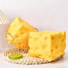 Jumbo Cheese Cube Stress Ball Big Cheese Shapeable Squeeze Ball Non-Bounce Fidget Toy ASMR Sensory Anti-Stress Christmas Gift - Multicolor - View 4