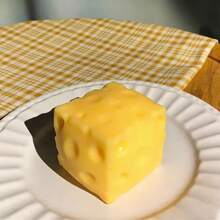 Jumbo Cheese Cube Stress Ball Big Cheese Shapeable Squeeze Ball Non-Bounce Fidget Toy ASMR Sensory Anti-Stress Christmas Gift - Multicolor - View 5