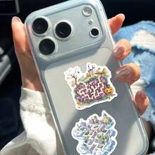 50pcs Maze Game Stickers For Notebook, Scrapbook, Planner, Luggage, Phone Case, Tablet, Skateboard, Guitar, Holiday Decoration, Self-Adhesive Sealing Stickers Scrapbook Supplies Stationery Funny Stickers Kindle - Maze Game - View 4