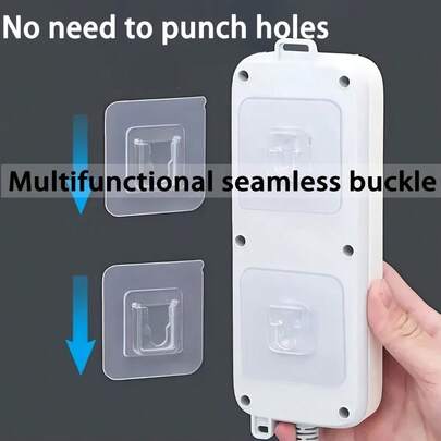 Bộ 18 móc treo đa năng dễ lắp đặt - Giá đỡ bằng nhựa kiểu dáng thời trang gắn tường cho router, ổ cắm, khung ảnh, điều khiển từ xa - Móc treo đa năng chống thấm nước cho nhà bếp, phòng ngủ, phòng tắm, văn phòng.