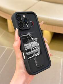 1pc Matte Finish Cartoon Racing Car Pattern Thick Shockproof TPU Phone Case With Foldable Stand, UV Printing, Compatible With IPhone 7/8/7 Plus/8 Plus/X/XS/XR/XS Max/11/11 Pro/11 Pro Max/12/12 Pro/12 Pro Max/12 Mini/13/13 Pro/13 Pro Max/14/14 Pro/14 Pro Max/14 Plus/15/15 Pro/15 Pro Max/15 Plus/16/16 Pro/16 Pro Max/16 Plus/17/17 Pro/17 Pro Max/Air - Multicolor - View 2
