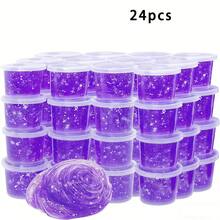 8-24pcs/Set Galaxy Slime, Suitable As Small Party Favors For Children (Boys And Girls). Non-Sticky, Squeezable Toy, Super Soft Putty Toy - Multicolor - View 11