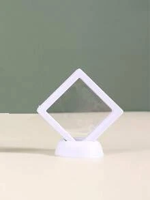 透明PE膜首饰包装盒，防水防氧化便携式首饰盒，适用于戒指、耳环、项链、耳夹等，3D独立悬浮框膜，适合日常使用、家居装饰、公寓装饰、浴室用品、户外旅行必备、返校用品。 - 彩色 - 查看 13