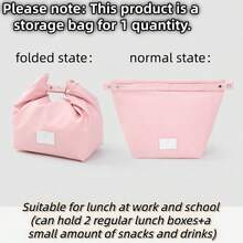 2pcs/1pc Large Capacity Insulated Lunch Bag, Wide Opening Thermal Lunch Box Bag, Japanese Style Lunch Tote, Thick Insulated Lunch Bag, Large Capacity Lunch Bag, Handbag Lunch Bag - Multicolor - View 15