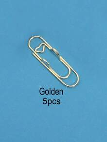 5pcs Rose Gold Metal Binder Clips, Multipurpose Clips, Notebook Clips, Paperclips Stationery, Back To School, Study Supplies - Rose Gold - View 11