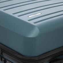 YONSLY Hard Shell Suitcase 20/24/28 Inches With 4 Wheels 360° Combination Lock Double Zippers Soft Rubber Handle Mesh Pocket Lightweight For Vacation - 深綠 - 查看 8