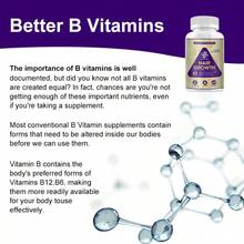 IMATCHME Hair Growth Support Vitamin B Complex Capsules With Biotin, Vitamin C & CoQ10, Supports Healthy Hair, Skin, Nails & Energy, For Adults, 60 Count - 60抽 - 查看 7