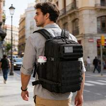 SEYATULLH 45升战术背包，军用背包，户外徒步露营背包，带水壶袋 - 彩色 - 查看 8