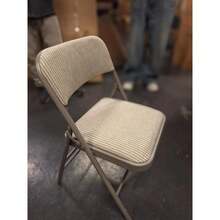 NEW DELUXE STRONG STEEL METAL FRAME CHAIR FABRIC PADDED FOLDING OFFICE BACK REST - Multicolor - View 3