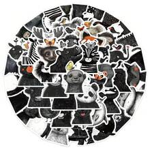 50张可爱卡通极简线条动物涂鸦贴纸，适用于剪贴簿、文具、行李箱、笔记本等。 - 彩色 - 查看 11