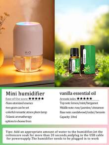 200ml Car Humidifier, 3 Colors, Ultrasonic Atomization (Quiet), 6 Fragrances, LED Light, USB Powered, Auto Shut-Off, Suitable For All Car Models And Locations, Multi-Set Gift Pack - A - View 21