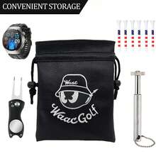 1 bolsa para pelotas de golf con cordón, cuidadosamente diseñada: accesorio multifuncional ligero y duradero de primera calidad, ideal para golfistas exigentes y viajeros frecuentes. - Multicolor - Ver 10