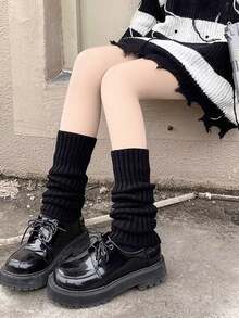 10 Pairs 40cm Thin White Leg Warmers, Non-Slip Loose Fit, Suitable For Daily Wear - Multicolor - View 16