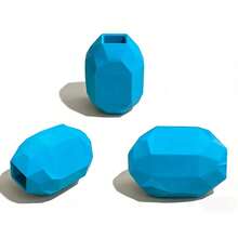 Interactive Dog Treat Dispenser Toy, Durable TPR Rubber Chew Toy For Aggressive Chewers, Teeth Cleaning Puzzle Toy For Small To Medium Dogs - 藍色 - 查看 4