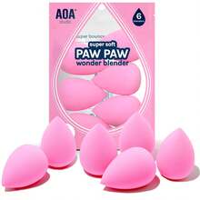 Practical AOA Studio Collection Makeup Sponge Set Latex Free And High-Definition Set Of 6 Makeup Wonder Blender For Powder Cream And Liquid, Super Soft Wonder Beauty Cosmetic - 1 - 查看 1
