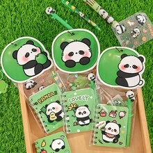 3件套文具套装，可爱熊猫设计，3件套，小巧礼品文具套装，学生绘画套装，螺旋笔记本套装，创意熊猫礼物，包含螺旋笔记本、圆珠笔、贴纸、记事本套装，创意礼物 - A - 查看 7