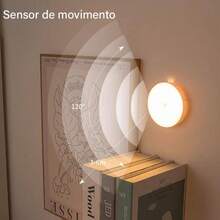 Kit Of 5 LED Lights With USB Rechargeable Motion Sensor, Automatic Night Light, Neutral White, For Closets, Hallways, Stairs - Kit Of 4 White Units - View 8