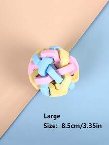 Bolas Saltitantes Coloridas com Apito para Cães, Gatos e Pássaros, Brinquedos de Borracha Macia para Animais de Estimação com Sino, Bolas Coloridas de Macarons para Limpeza de Dentes, Trituração e Exercício de Bico, Bolas Interativas de Brincadeira para Filhotes, Gatinhos, Papagaios e Pequenos Animais de Estimação - Multicolorido - Visão 10