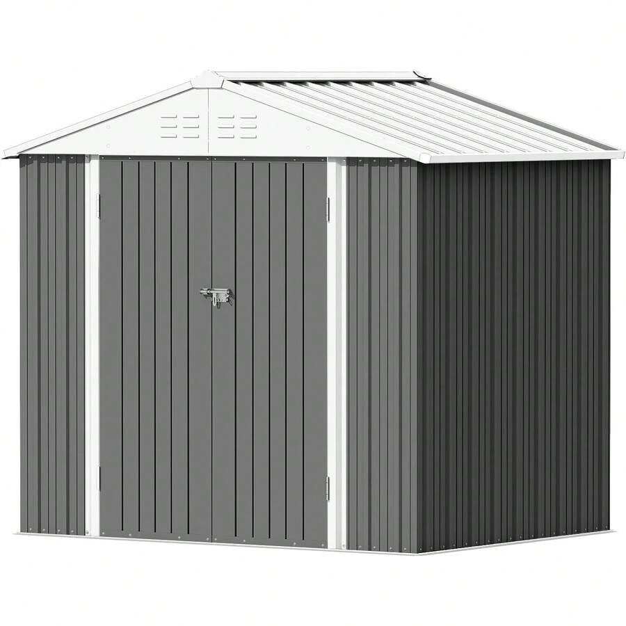 Devoko Outdoor Storage Shed 5 X 3 FT Lockable Metal Garden Shed Steel ...