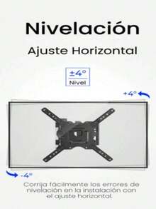 North Bayou Soporte de Pared para pantalla 32-55 |   Brazo Articulado |   Inclinación |   Extensible - Negro - Ver 4