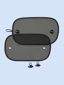 2 片装汽车车窗遮阳膜 – 通用静电吸附式侧窗隔热膜 – 防紫外线隔热膜，适用于儿童、宠物和成人 – 20 英寸 x 12 英寸，无需吸盘（黑色） - A - 查看 7