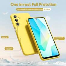 適用於 Galaxy A56 A36 A26 A16 A06 A07 A17 A27 A37 A57 S26 S25 FE 手機殼，薄款輕量軟膠保護殼，夏季糖果色可愛女孩風，相容 Galaxy S26 Ultra S25 Ultra、Honor、Note 15 - 黃色 - 查看 3