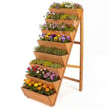 8-Tier Vertical Raised Garden Bed With Legs For Growing Vegetables Flowers Herbs Orange - A - 查看 9