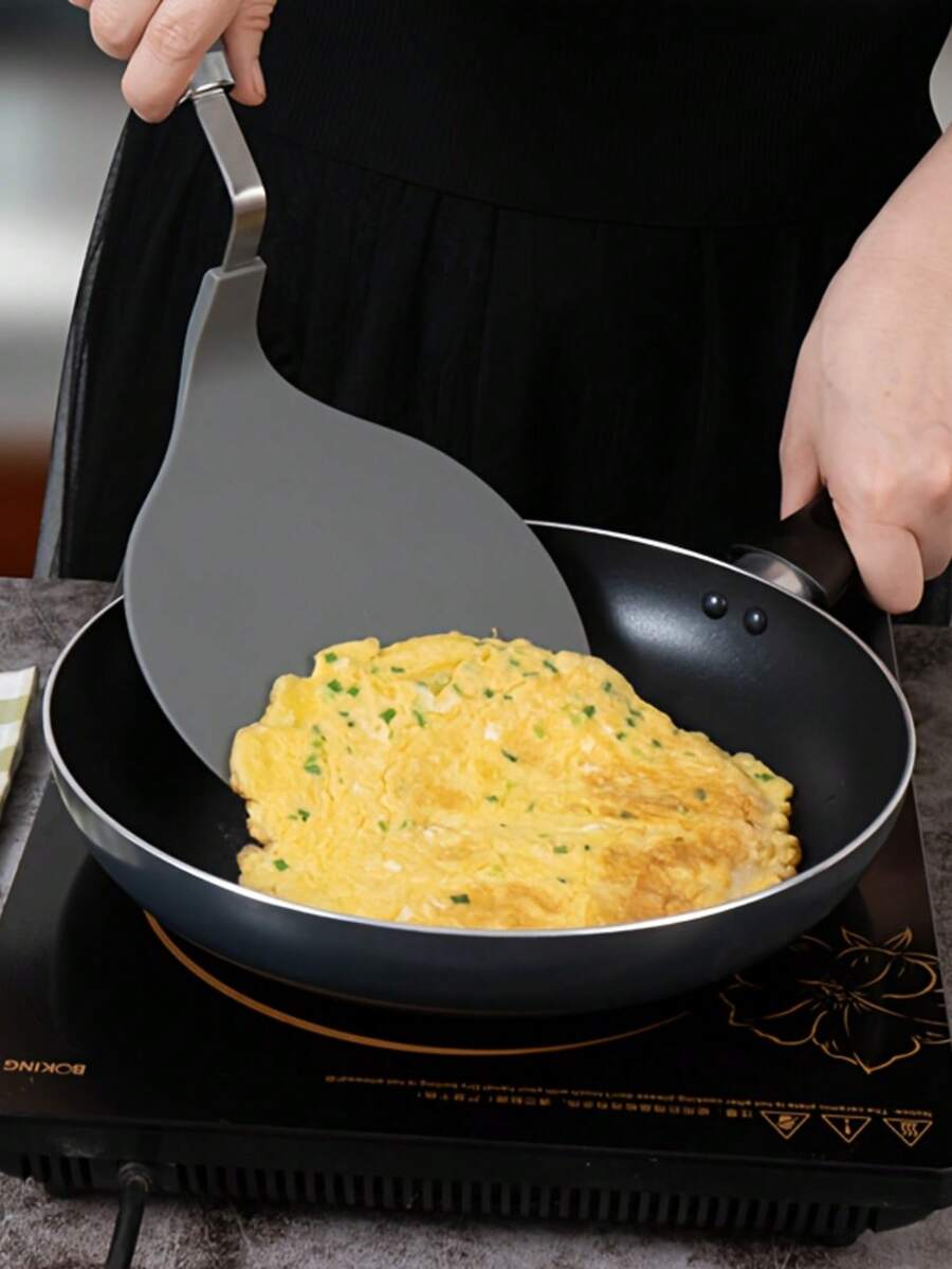 Espátula grande antiadherente para panqueques y bistecs, espátula de cocina metálica multiusos adecuada para freír huevos, pizza, hamburguesas, a la parrilla y hornear, herramienta de cocina duradera para uso doméstico, restaurantes, campamentos, fiestas, accesorio de cocina ideal y regalo del Día de la Madre