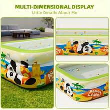 Piscina inflable grande, piscina de juegos de agua para niños y adultos, tina de agua, piscina familiar grande adecuada para niños y adultos, ideal para exteriores, jardín, patio trasero y piscina de fiesta de actividades acuáticas de verano - A - Ver 9