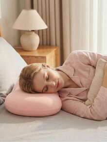 Almohada Memory Foam, Almohada Ergonómica Color Rosa, Material de Espuma Viscoelástica de Alta Calidad, No Aprieta Las Orejas/cara, Sensación de Nube, Fácil de Limpiar, Almacenamiento Práctico, Ideal para Estudiantes Trabajadores. - Rosa - Ver 3
