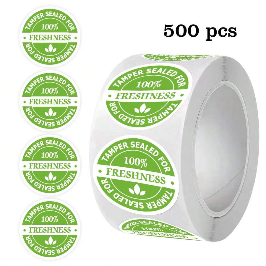 500 Stücke/Rolle grüne Etiketten, geeignet für Backen, Dessert Dekoration, Lehrer, Eltern, Schulen, Lernen, Handarbeit, Aufkleber, Frühstück, Geschenke, Bürobedarf Dekoration Sammelalbum Zubehör lustige Aufkleber - Grünes Etikett - Übersicht 1