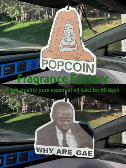 Guy Carle Aromatherapy Tablets, Fashionable POPCOIN Car Air Freshener, Long-Lasting Fragrance, Includes Scent Pendant, Rearview Mirror Hanging Decor, Vent Clip, Wardrobe/Bathroom/Living Room/Bedroom Fragrance Sachet, Home Fragrance, Gift For Friends, 5-Star Hotel Luxury Scent, Cartoon Skull (Scream For Me) Luxury Fragrance Fragrance