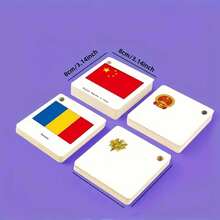 Bộ 120 thẻ nhận dạng quốc kỳ thế giới, cần thiết cho năm học mới | Thẻ học tập văn hóa | Tài liệu học tập gia đình và quà tặng ngày lễ | Trang trí bàn làm việc - Nhiều màu - Xem 7