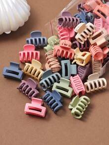 30 chiếc kẹp tóc mini mờ tối giản, hình vuông Morandi dễ thương, màu xương, kẹp tóc càng cua cho nữ, kẹp tóc nhỏ thời trang cho tóc mái, phụ kiện tóc mùa hè cho tóc đuôi ngựa, đi biển. - Nhiều màu - Xem 5