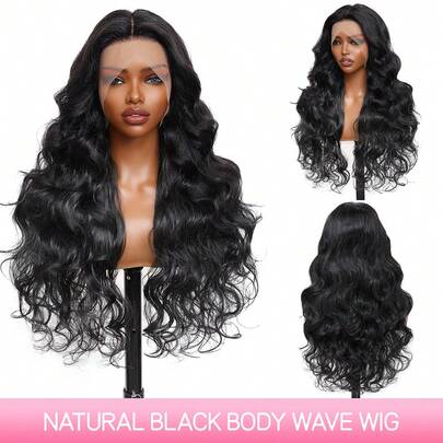 PQL 8-34 Inch Brown 13x4 Ear To Ear Transparent Lace Frontal Wigs Glueless Human Blended Hair Wig Body Wave 5x5 Wear And Go Pre Cut HD Glueless Lace Front Wigs Pre-Plucked 200% Density Synthetic Fibers And Protein Filaments Mixed With Human Blended Hair Wig 8-16inch Short Bob Wavy Wig With Baby Hair For Women Pre-Cut Lace Is Available For 5x5 Chocolate Brown 4# Wavy Style