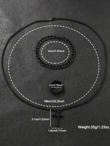 Bộ 4 món đồng hồ nam thời trang, máy quartz, có chức năng lịch, vỏ và dây đeo bằng hợp kim kẽm đen, mặt tròn, bộ máy điện tử và hiển thị kim chỉ giờ, kiểu dáng tối giản, bộ trang sức gồm: mặt dây chuyền, vòng tay và nhẫn. Món quà sinh nhật lý tưởng, phù hợp để đeo hàng ngày. Không kèm hộp đựng. - màu đen - Xem 5